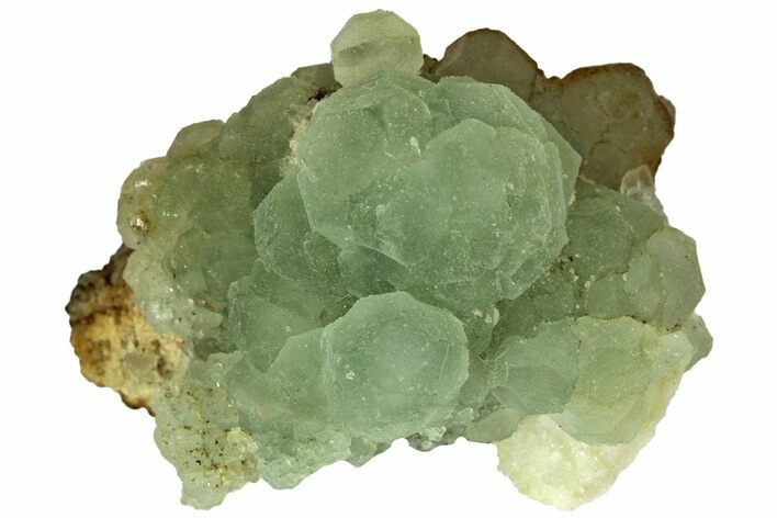 Green Fluorite with Manganese Inclusions on Quartz - Arizona #220894